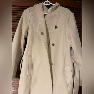 funnel neck tailored coat